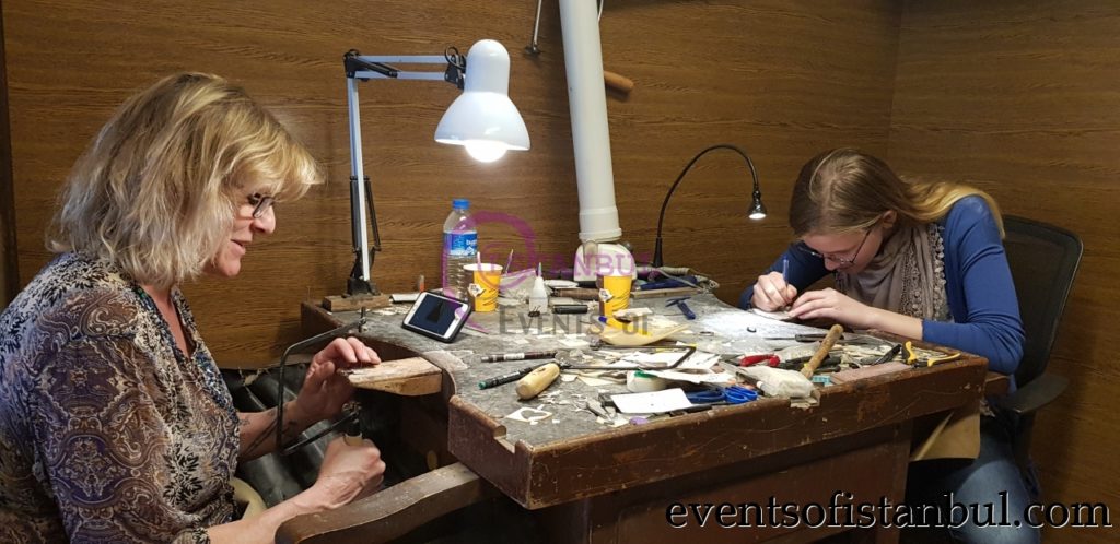 jewelry and sedef mother of pearl wood inlay making workshop lesson masterclass istanbul